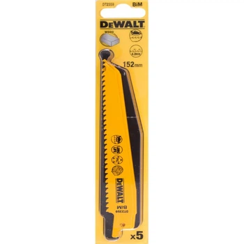 Полотно пильне біметалічне DeWALT DT2359 довжина 152 мм 6 TPI для шабельних пилок (DT2359)