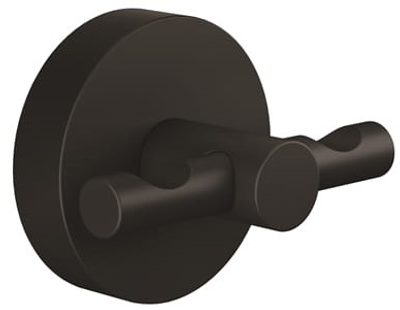 Wieszak TESA Moon łazienkowy na szlafrok bez wiercenia, czarny (4063565127274)