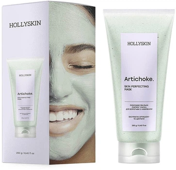Охлаждающая лифтинг маска для борьбы с отеками Hollyskin Artichoke Skin Perfecting Mask 250 g