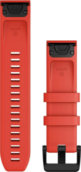 Ремінець Garmin QuickFit Silicone Band 22mm Laser Red (753759254438)