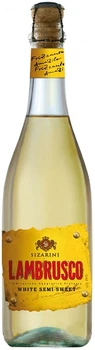Вино ігристе Sizarini Lambrusco біле напівсолодке 0.75 л 8% (8004810675481)