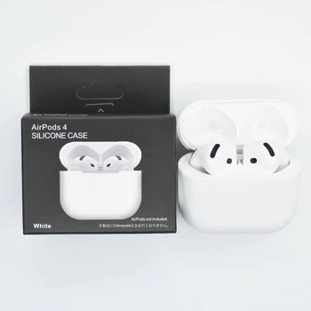 Силиконовый чехол для наушников AirPods 4 White