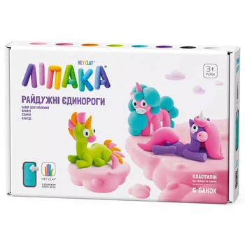 Пластилин Липака Радужные единороги Брайти, Спаркли, Клауди (60054-UA01)