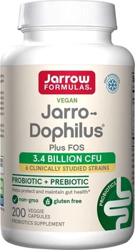 Пробіотики дофілус Jarrow Formulas Dophilus Plus FOS Jarrow Formulas з ФОС 3.4 млрд КУО 200 вегетаріанських капсул (790011030126)