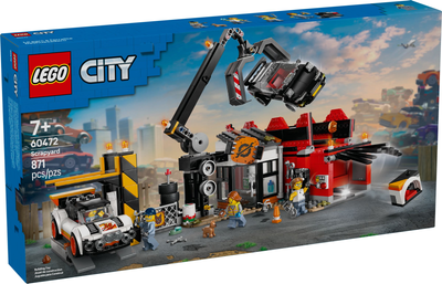 Zestaw klockow LEGO City Zlomowisko z samochodami 871 element (60472) (955555911388955) - Outlet