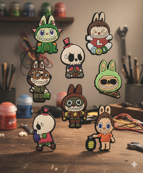 Джибітси Лабубу Labubu The Monsters монстр Jibbitz 8 шт аксесуари крокс прикраса Dz_143_2