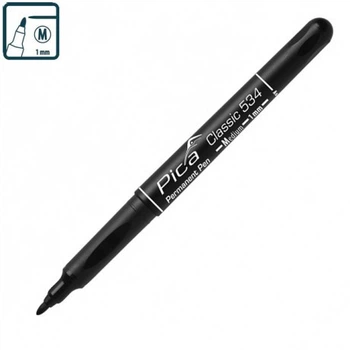 Маркер Pica перманентный Classic 534/46 Permanent Pen Medium, тонкий черный (534/46)