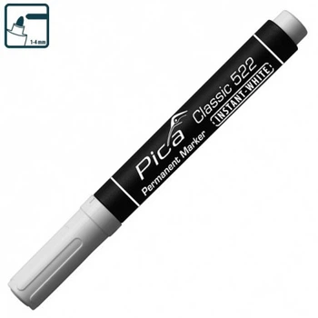Маркер Pica перманентный Classic 522/52 INSTANT-WHITE, белый (522/52)