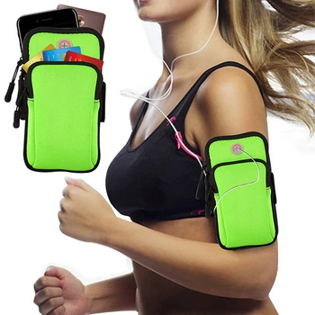 Сумка чехол на руку для бега Scout 0326 Green-Black