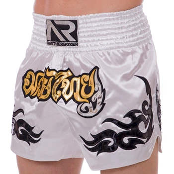 Шорты для тайского бокса и кикбоксинга Another Boxing Heroe 2342 размер M (46-48) White-Gold-Black