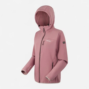 Куртка демісезонна з капюшоном жіноча Softshell Regatta Women's Ossek RWL285-9LB 38 Рожева (5063516145165)
