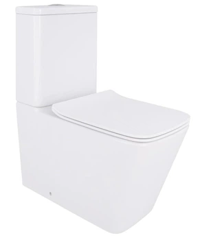 Унітаз підлоговий Qtap Crow Eco Rimless з сидінням Slim Duroplast/ Soft-close/ Quick Release QTCRO27W48750