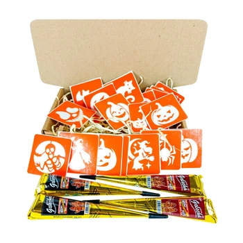 Набор Для Био-тату "хэллоуин - Хна" Set-halloween-henna 18 Трафаретов 5х5 См (365226)