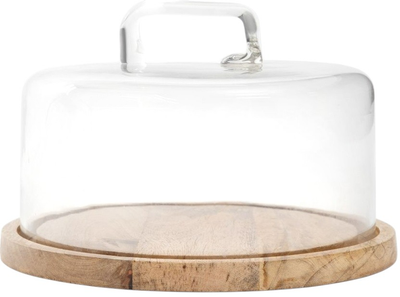 Patera z kloszem HOMLA Wood Colony 25 x 16 cm (5904183860978)