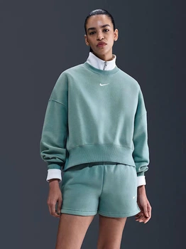 Світшот на флісі оверсайз жіночий Nike W Nsw Phnx Flc Oos Crew DQ5761-017 L М'ятний (0198484915450)