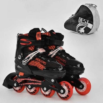 Роликовые коньки Best Roller 5800 размер 35-38 Красный