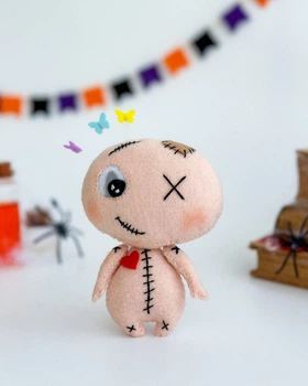 Кукла вуду (voodoo) из фетра – игрушка ручной работы на Хэллоуин