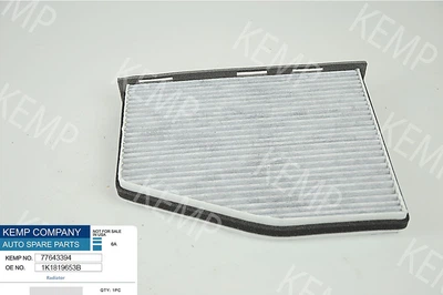 Автозапчастина Фильтр Салона угольный Audi A3 VW Passat Cadi 3 Octavia A5 04- (угольный) 1K1819653B KEMP