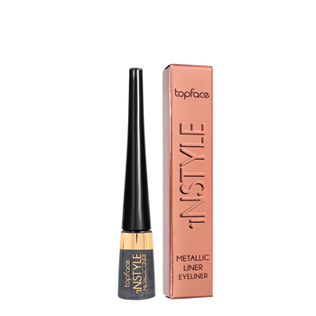 Підводка для очей TopFace Instyle Metallic Eyeliner з м'яким пензликом РТ554 № 5 Темне срібло