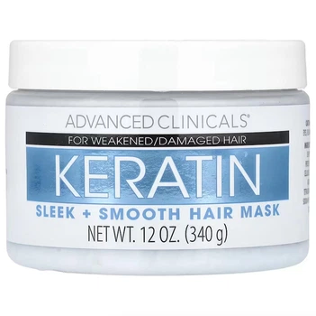 Маска с кератином для гладкости волос, Advanced Clinicals, 340 г