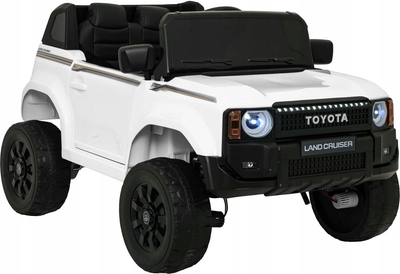 Samochód terenowy elektryczny dla dzieci Ramiz Toyota Land Cruiser Prado Biały (5903864983517)