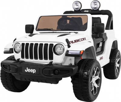 Електричний позашляховик для дітей Jeep Wrangler Rubicon білий (5903864906837)