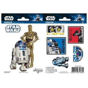 Наклейки STAR WARS R2-D2 (Звездные войны) 16х11 см (ABYDCO160)