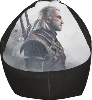 Крісло груша THE WITCHER [6] Колір: Чорний, Розмір: M