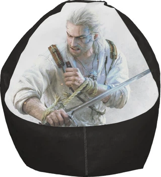 Крісло груша THE WITCHER [3] Колір: Чорний, Розмір: M