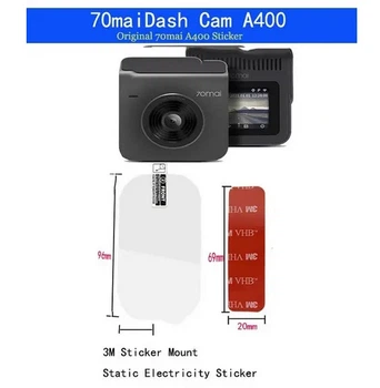 Статична наклейка на скло + 3M скотч для відеореєстратора Xiaomi 70mai Dash Cam ( A400)