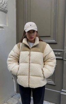 Двухстороння Жіноча куртка пуховик The North Face Beige Розмір М