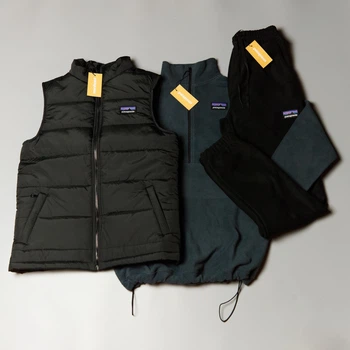 Мужской осенний костюм 3в1 + жилетка Patagonia L графит (P0024)