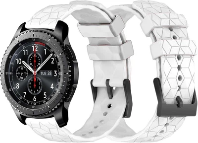 Силіконовий ремінець Lunor для Samsung Gear S3 Frontier White (41789-29)