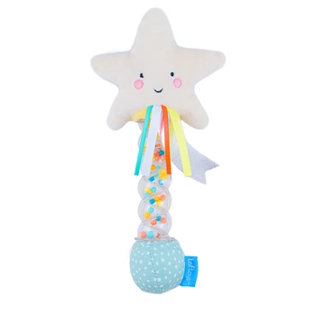 Розвиваюче брязкальце Taf Toys Зірочка з ефектом шуму дощу для немовлят сенсорна іграшка для дрібної моторики з кульками та м'яким плюшем