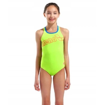 Купальник закритий для дівчат Arena LOGO SWIMSUIT SWIM PRO Жовтий 140 см (010287-880 140)