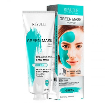 Зеленая маска для лица Revuele Cryo Effect, 80 мл