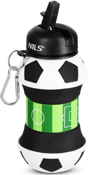 Butelka na wodę Nils Camp NC4104 Silikonowa, składana 550 ml Football (5908261683039)
