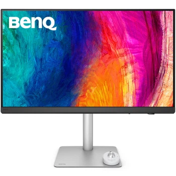TFT 32" BenQ PD3226G, IPS, 4K, 144Hz, HDMI, DP, USB-C, HAS, Pivot, кільк., біло-сріблястий