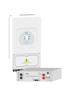 Комплект автономного енергопостачання Deye 6 кВт + Deye 5.12 кВтг / SUN-6K-SG03LP1-EU + SE-G5.1 Pro-B / низьковольтний (Deye6kW_5,12kWh)