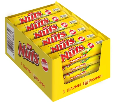Упаковка батончиків NUTS Duo 60 г х 24 шт (8445291768680)