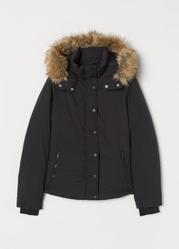 Куртка зимова жіноча H&M M-201395-2 36(165/84) чорний(2000004654047)