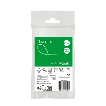 Хомут кабельний Schneider Electric Thorsman 100*2,5 мм 100 шт. Білий IMT46401