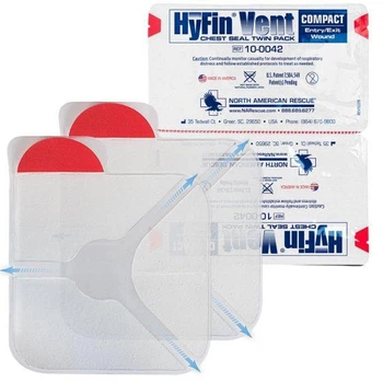 Оклюзійна повязка HyFin Vent Compact Chest Seal Twin Pack (2шт)