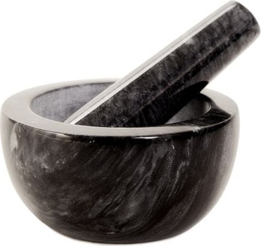 Moździerz kuchenny Homla Marble marmurowy Czarny 12 cm (5904183854199)