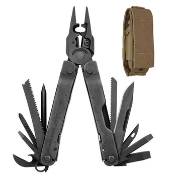 Мультиинструмент Leatherman Super Tool 300 EOD Black, чехол Molle (коричневый)