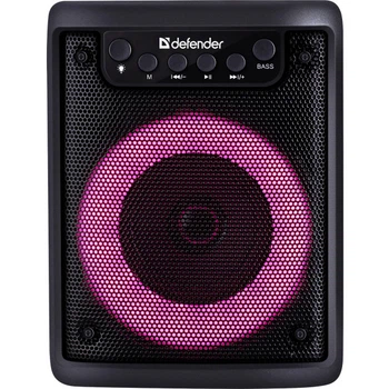 Портативна Bluetooth-колонка Defender Funky 10 Вт Light з FM-радіо, USB, MIC та AUX Чорна (65053)