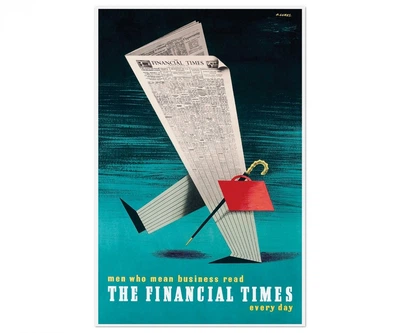 Постер CP Financial Times 1951, Ретро 50х76 см (410)