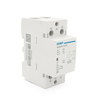 Контактор модульный Chint NCH8 40 02 220V 40А 7.5 кВт 1NC на DIN рейку 85х65.5х36 мм