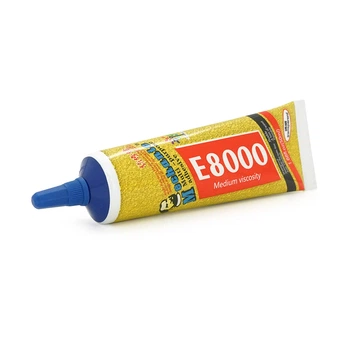 Клей MECHANIC E8000 акриловий багатоцільової середньої в'язкості водостійкий прозорий сталевий носик 50 мл BOX