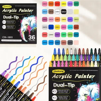 Двусторонние акриловые маркеры Acrylic Painter CH-1011 36 шт.